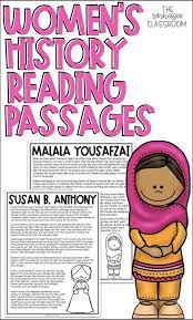 Distance Learning Reading Passages Women S History Reading Passages Reading Comprehension Passages Comprehension Passage