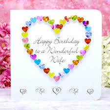 Resizing your completed card is easy, just click the resize button and use a preset size or choose your own custom size. Happy Birthday To A Wonderful Wife Card Handmade 3d Multi Coloured Special Luxury Love Heart Amazon Co Uk Stationery Office Supplies