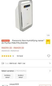 Fast and free shipping free returns cash on delivery available on eligible.aed 30.00. Panasonic Air Purifier With Nanoe System Electronics Others On Carousell