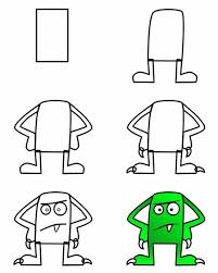 Drawing Cartoon Monsters Cartoon Monsters Doodle Drawings Easy Animal Drawings