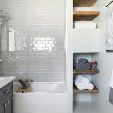 White and light grey colour tones with a. 75 Beautiful Gray Bathroom Subway Tile Pictures Ideas Houzz