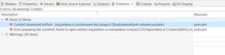 Pom.xml error while creating new plugin - Code - Jenkins