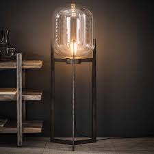 Famlights Stehleuchte Stella Aus Stahl In Silber Und Glas In