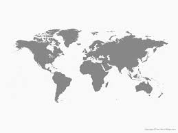 The map is black and white and it does not feature any deserts or mountains. Vector World Maps Free Vector Maps