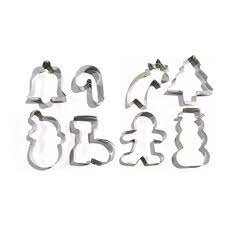 Kit Cortadores Petit Four Diversos Tema Natal 8 Pcs Inox Para Biscoito Pasta Americana Shopee Brasil