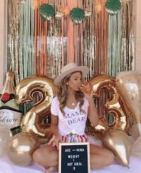 Embrace this milestone birthday with one of these fun, creative, and unique 30th birthday ideas! Gold Foil Number Balloons In 2021 21st Birthday Photoshoot Birthday Photoshoot Birthday Photos