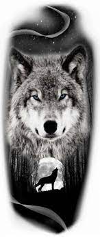 Tattoo Wolf Moon 40 Ideas Wolf Tattoos Wolf And Moon Tattoo Wolf Tattoo Sleeve