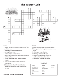 Solve the vocabulary crossword puzzles for: Water Cycle Crossword
