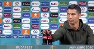 Visibly annoyed at having been sat behind two (why would he need two?) bottles of the foaming Uefa Defends Sponsors After Cristiano Ronaldo X Coca Cola Case Pledge Times