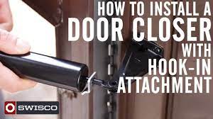 Rotate the sweep adjuster to slow the closing speed to about five seconds (it will prevent the door from bumping you in the rear as you exit). How To Install A Door Closer 1080p Youtube