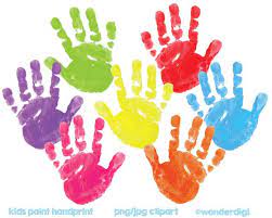 Painted Clipart Hand Prints Clip Art Painting For Kids Kids Clipart