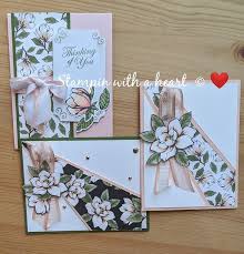 Different styles and types of handmade cards can be created from standard sizes of paper and cardstock. Different Types Of Cards With Any Dsp Left Overs Designer Paper Cards Swing Card Magnolia Stamps