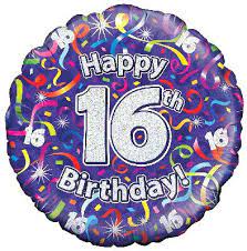 A perfectly personalised gift sure to surprise and delight a loved one, no matter the celebration! Balloons 16th Birthday Balloon 9 95