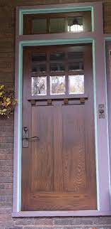 The stone walkway leading up to the front door has a small gravel section in the center, with a stone sculpture in the middle. Custom Front Door White Oak Craftsman Style American Craftsman Eingang Sonstige Von Homestead Doors Inc Houzz