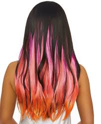 Check spelling or type a new query. Dreamgirl 24 Long Straight Layered Clip In Hair Extensions Pink Orange Purple