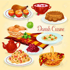 Subsistent, au danemark, quelques spécificités culinaires, recettes ou habitudes. Icone De Dessin Anime De Plats Sains Cuisine Danoise Clip Art Libres De Droits Vecteurs Et Illustration Image 81628804