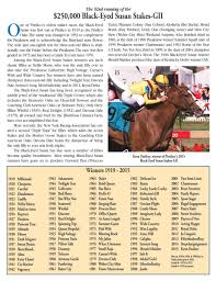 Black Eyed Susan Stakes Program Pimlico