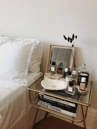 Wood table * rustic bedside table. Bedroom Design Home Decor Interior Beside Table