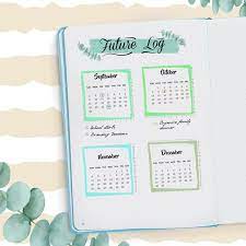 Our Future Log Is Coming Together What Does Your Future Log Look Like Our Earth Journals Come With 4 Future Log Journal Bullet Journal 2019 Bullet Journal