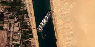Shows the cargo ship mv ever given stuck across the suez suez canal authority/ap. Thfth6d8jb3dkm