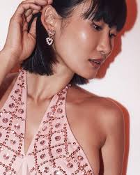 Kendra Scott Ashton Silver Heart Drop Earrings in Freshwater Cultured Pearl 