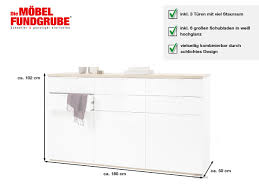 Finden sie ihre einrichtung, von schlafzimmer bis wohnzimmer. Kommode Hochglanz Weiss Schubladen 180 Cm Mundi 0290003802
