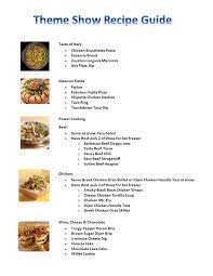 Theme Show Recipe Guide Docx How To Cook Beef Bruschetta Chicken Pasta Pampered Chef