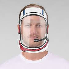 Red Blue Modern Personalized Astronaut Helmet Face Shield Zazzle Com In 2020 Face Shield Astronaut Helmet Clear Face