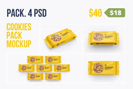 Cookies Flow Pack Mockup 4 Psd In 2020 Mockup Psd Portfolio Design