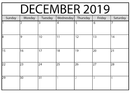 Blank Calendar 2019 December With Line Free Printable Calendar Calendar Printables Print Calendar