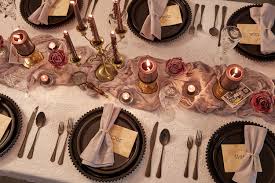 Stemwares on a festive beautifully decorated wedding table. How To Host A Murder Mystery Dinner Party