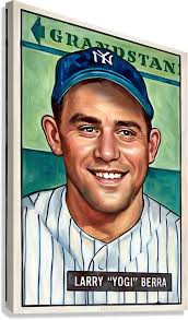 1951 Bowman Yogi Berra Card Painting by Row One Brand Wall Art