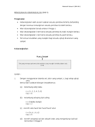 A) 1/2 b) 7/12 c) 2/3 d) 3/4 7) satu nombor dipilih secara rawak daripada set. 9 Kebarangkalian