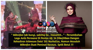 Anugerah juara lagu ke 35 (ajl 35) kini menyaksikan dua belas finalis berentap di keputusan pemenang ajl 34 anugerah juara lagu 2020. Mikrofon Tak Bunyi Sab0taj Ke Haisshhh Berita Kopak Media