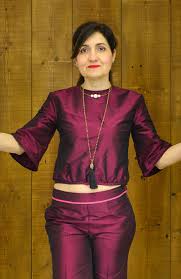 Cropped silk taffetà shirt, handmade in my Florence atelier — BeGiuls