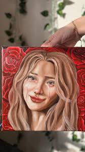 finished this new painting last week, here is the traditional spin around  reveal 🌹, if you’re interested in this painting or any of the others