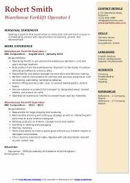 Are you trying to get a training certificate from online schools but can't seem to find one that is free? Warehouse Forklift Operator Resume Samples Qwikresume