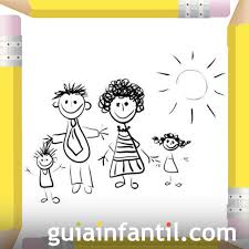 Vectores, ilustraciones de stock sin royalties. Familia De Paseo Dibujos Para Colorear El Dia De La Madre