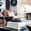 Place a tray in the center of the coffee table. 3