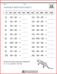 Next, we will add and subtract numbers less than or equal to 20 and solve addition and subtraction word problems. Two Digit Subtraction Without Regrouping