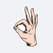 Download Premium Vector Of Okay Hand Sign Language Sticker Vector 2393453 Hand Sign Language Ok Hand Sign Hand Images