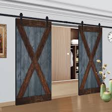 What to do with knotty pine paneling? Jm Home Solid Knotty Pine Wood Interior Sliding Double Barn Door With Hardware Kit Wayfair