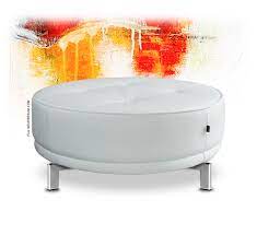 Simpli home dover large coffee table storage ottoman in distressed brown. Leder Pouffe Leder Tisch Leder Hocker Runder Leder Pouffee Neuerraum