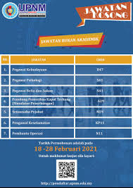 Check spelling or type a new query. Official Upnm V Twitter Iklan Kekosongan Jawatan Bukan Akademik Bagi Kumpulan Pengurusan Dan Profesional Dan Kumpulan Pelaksana Permohonan Jawatan Boleh Dibuat Melalui Laman Web E Recruitment Di Capaian Https T Co Btnnhiim8x Mulai 18