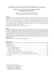 An employee shall not be required under his contract of service to work:1. Pdf Discrimination Against Migrant Workers In Malaysia Harlida Abdul Wahab Muhammad Hafiz Badarulzaman And Zainal Bin Ayub Academia Edu