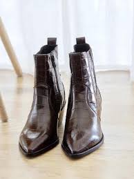 Bottine bi matiére effet croco winter pour femme. ØµÙˆÙÙŠ Ø´Ù‡Ø§Ø¯Ø© ÙƒØ±Ø± Boots Croco Noir Femme Findlocal Drivewayrepair Com
