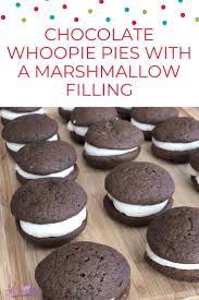 Chocolate Whoopie Pies With A Marshmallow Filling Chocolate Whoopie Pies Whoopie Pies Whoopie Pie Filling