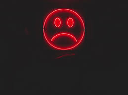 Red and white taxi parked outside the court sauna facade, city. Smile Smiley Sad Neon Red Dark Background Toppng