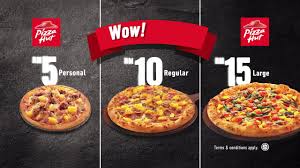 All displayed prices are inclusive of 10% service. Wow Take Away 15 October 2016 Eng By Pizza Hut Malaysia
