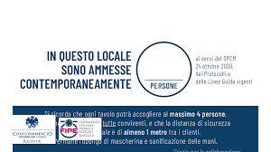 Cartello norme comportamentali asporto (pdf). Dpcm 24 Ottobre 2020 Cartello Numero Massimo Clienti Confcommercio Imprese Per L Italia Ragusa